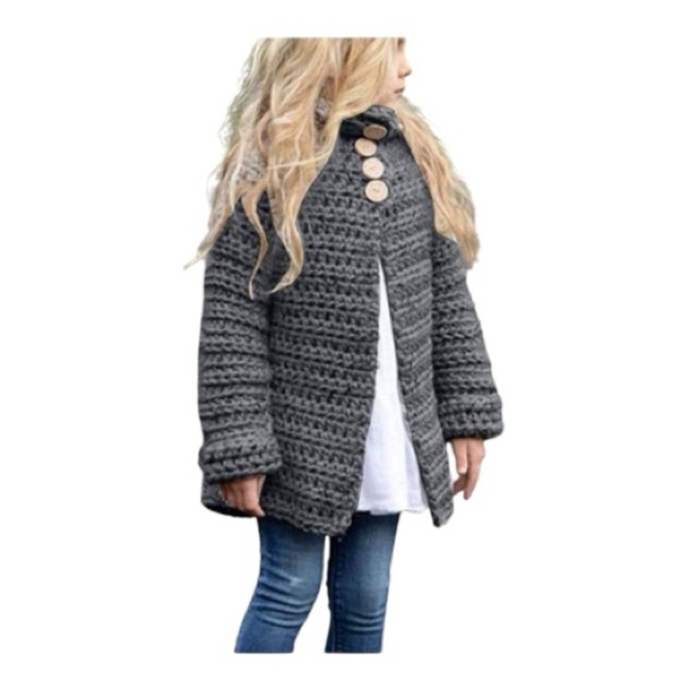 Knitted grey sweater Cardigan, size 4t